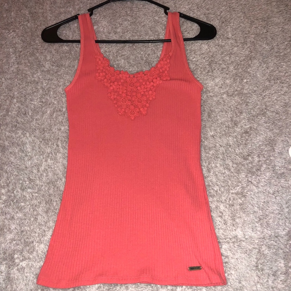 Coral Ribbed Tank - Picture 2 of 4